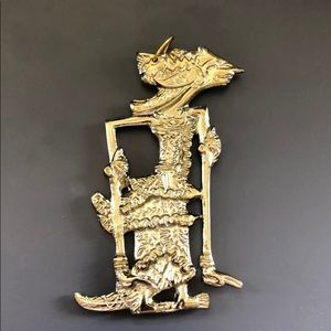 Javanese shadow puppet pendant necklace